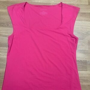 White House Black Market Square Neck Pink Top